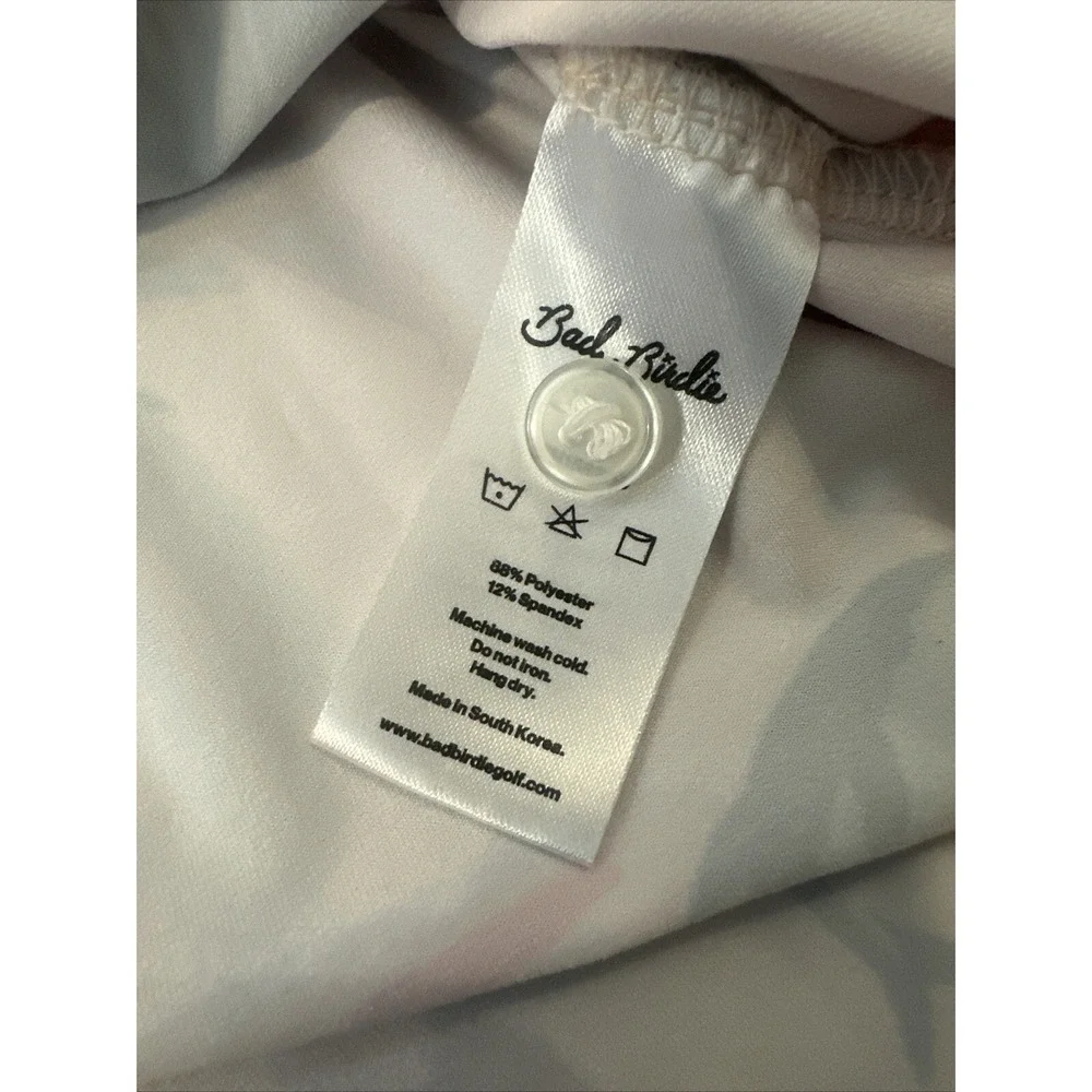 Bad Birdie Polo Golf Shirt Men's Large Performance Stretch  Tropical Dolphins